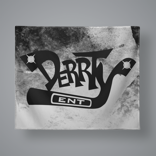 Derrty Ent  Black and White Plush Throw Blanket