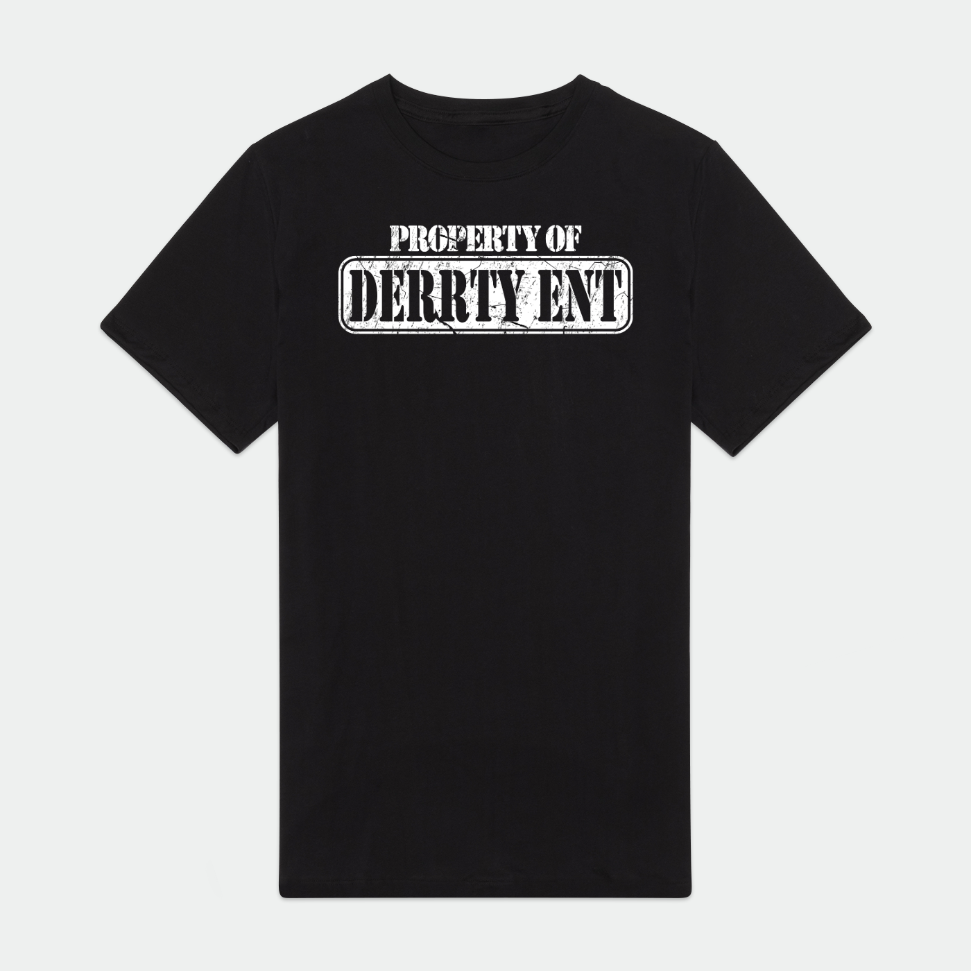 Property of Derrty in Black Mens Supima Tee