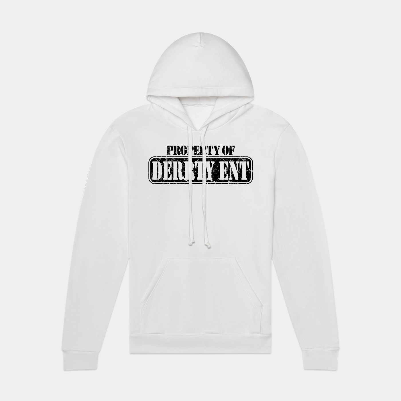 Property of Derrty Ent White Unisex Pullover Hoodie