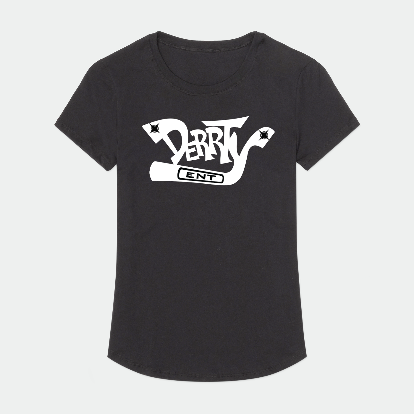 Derrty Ent Classic Logo Black Womens Supima Tee