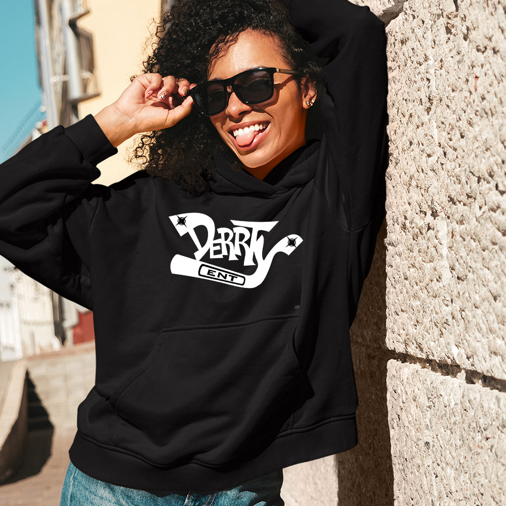 Derrty Ent Black Classic Logo Women's Pullover Hoodie